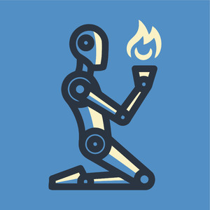 火机器人标志图标矢量logo素材
