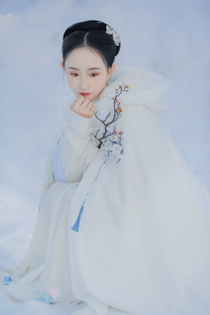雪天个人艺术照写真古装美女图片