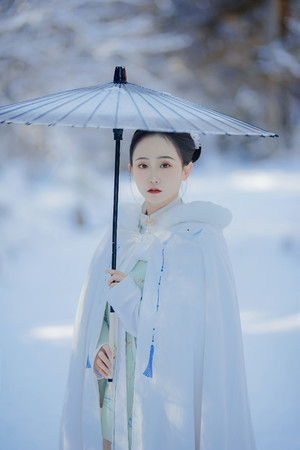 冬季限定个人艺术照摄影古装美女图片