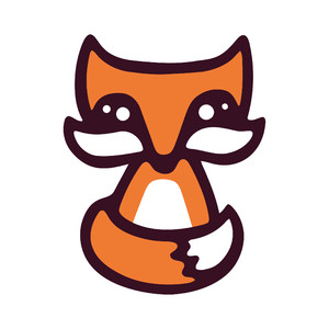 卡通狐狸标志图标矢量logo素材
