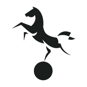 马踏圆球标志图标矢量logo素材