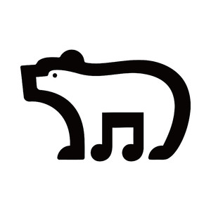 熊音符标志图标矢量设计传媒logo素材