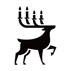 鹿蜡烛标志图标矢量公司logo素材